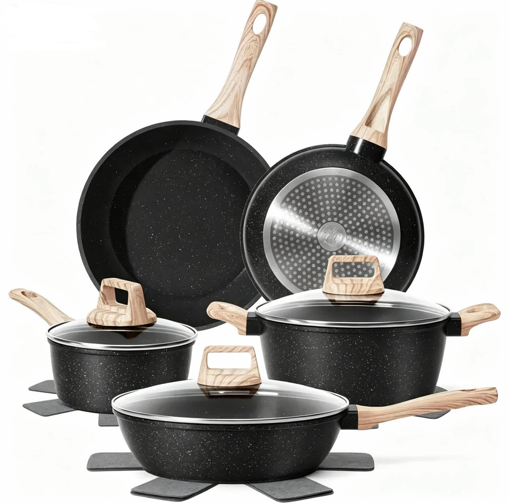 12-Piece Non-Stick Cookware Set | Granite Coating