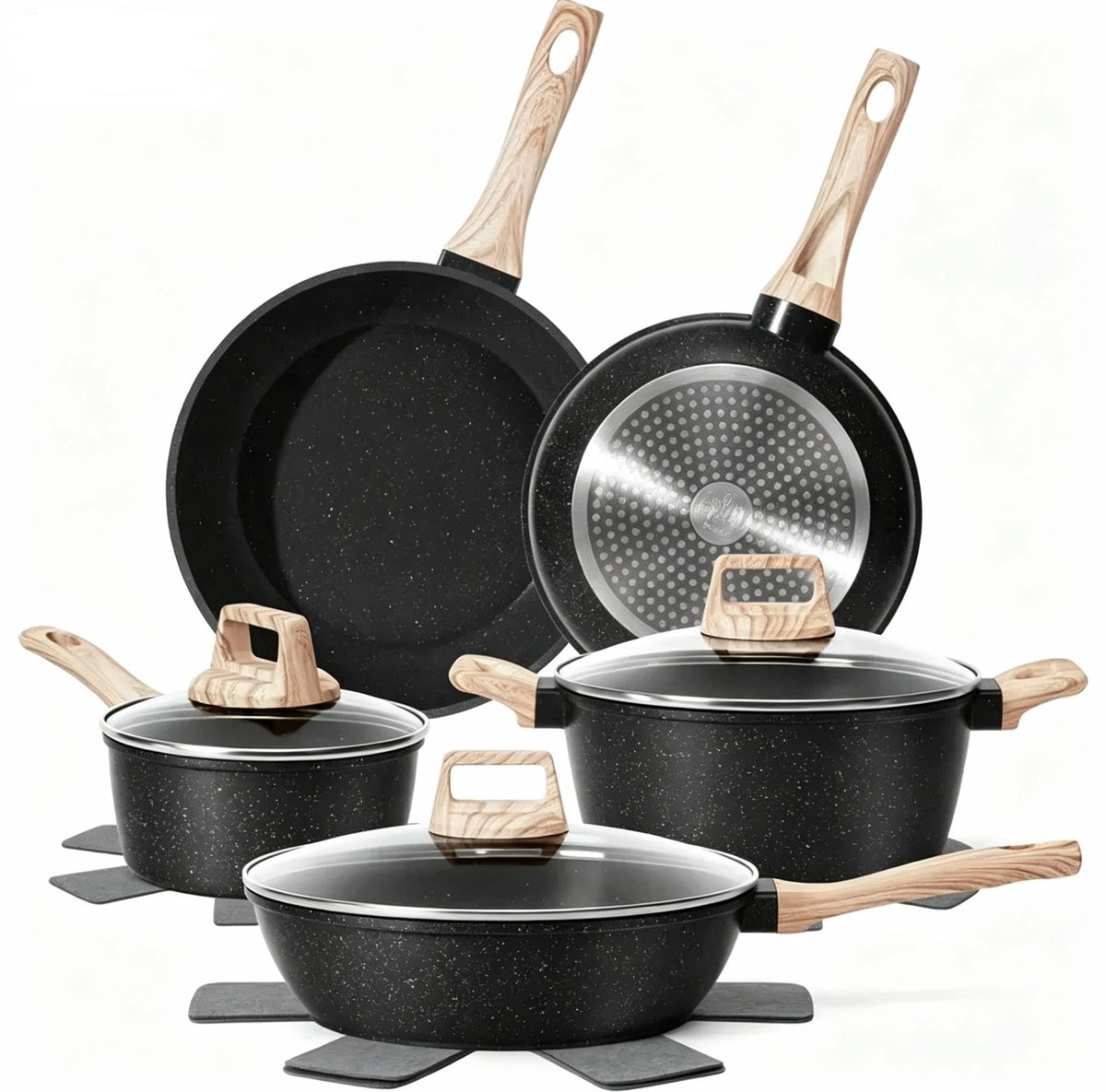 12-Piece Non-Stick Cookware Set | Granite Coating