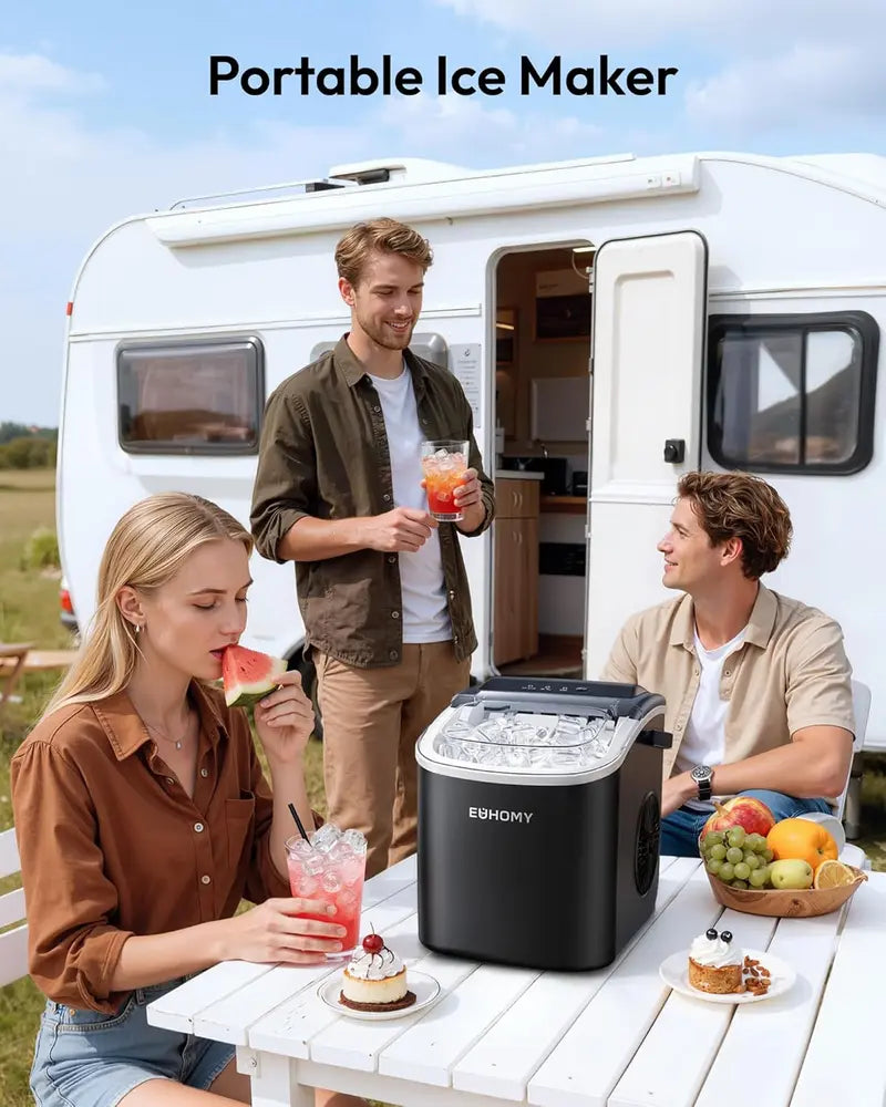 EUHOMY Portable Ice Maker – 26Lbs/Day