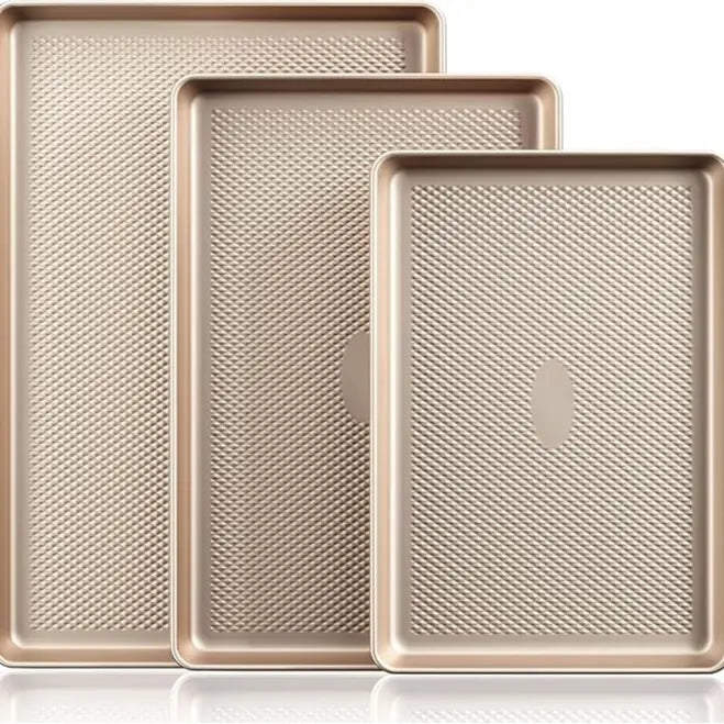 Diamond Texture Non-Stick Baking Sheet Set