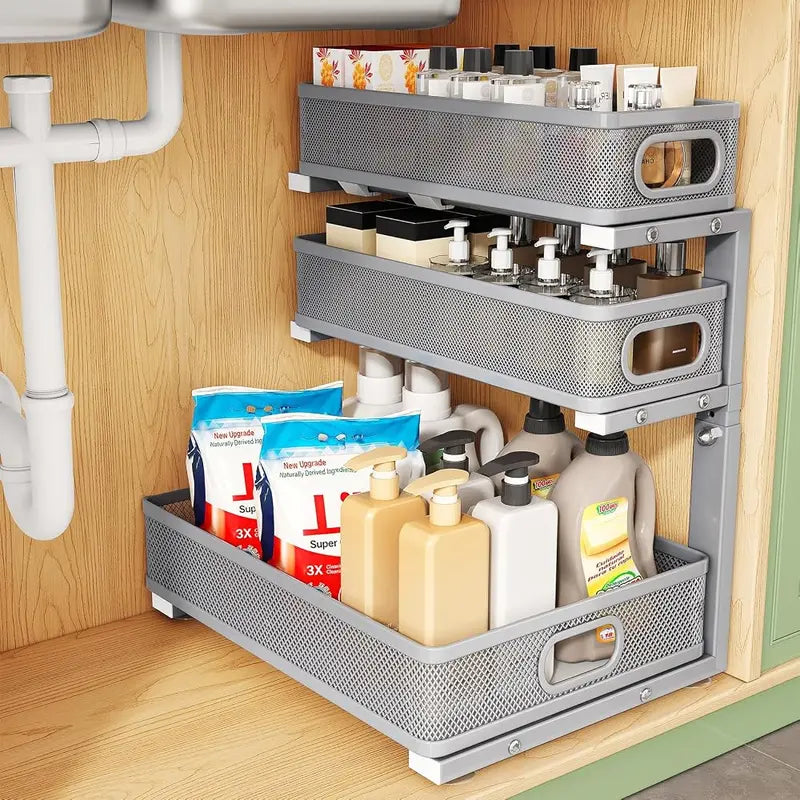 3-Tier Pull-Out Under Sink Organizer