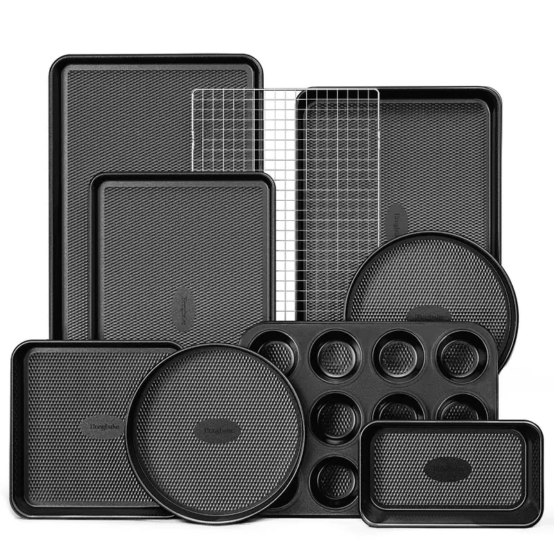 Diamond Texture Non-Stick Baking Sheet Set
