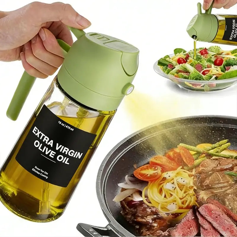 2-in-1 Olive Oil Sprayer & Dispenser