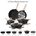 12-Piece Non-Stick Cookware Set | Granite Coating