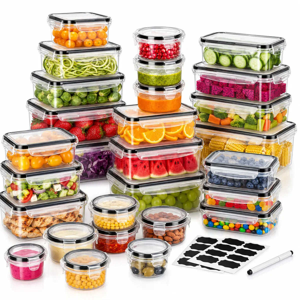 40-Piece Airtight Food Storage Containers Set