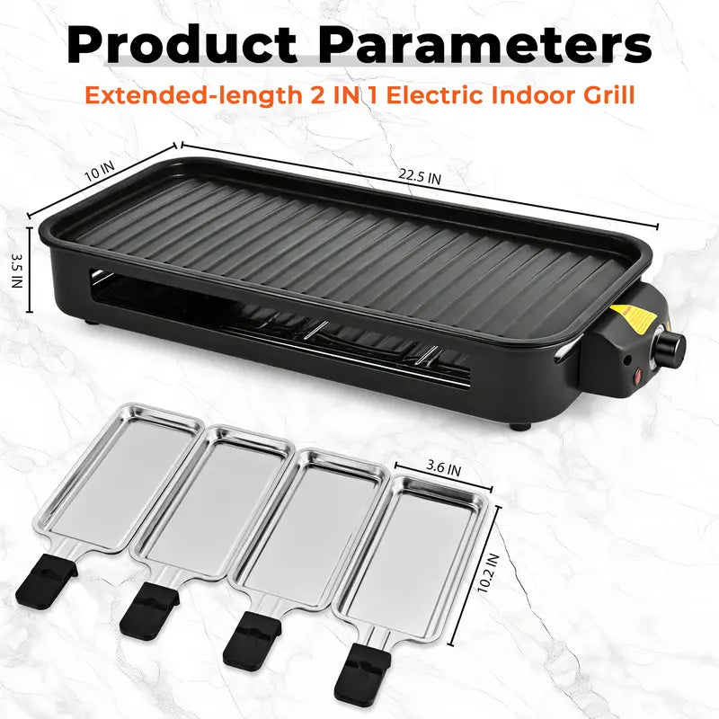 2-in-1 Electric Indoor Grill & Pan