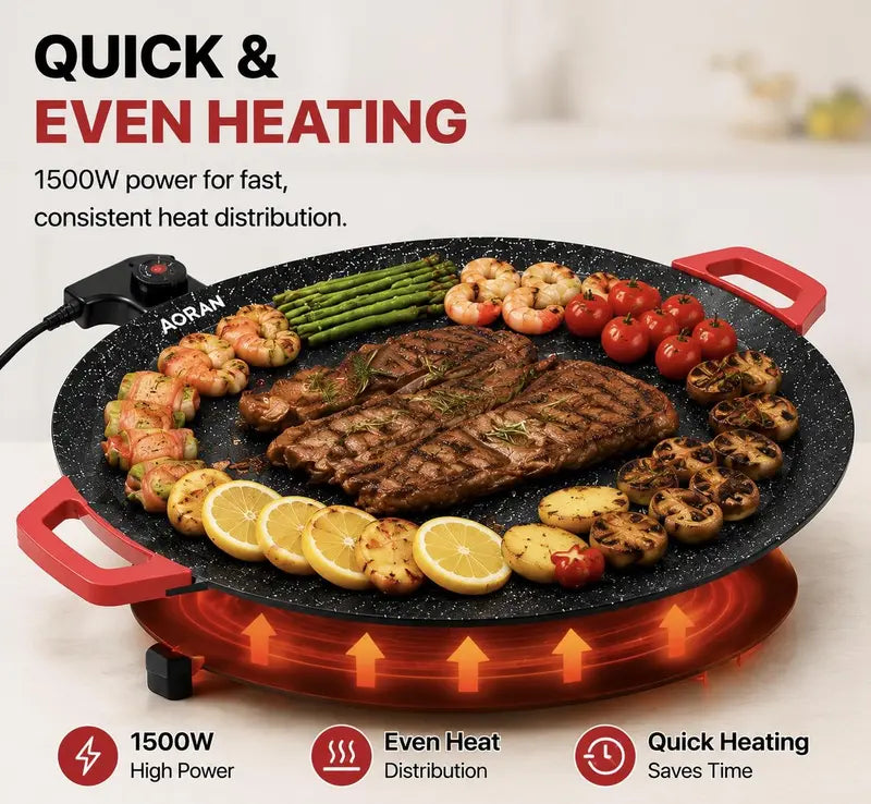 Portable Smokeless Indoor Grill Pan