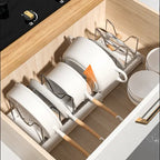 Pot Lid Organizer Rack - 7 Compartment Kitchen