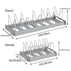 Pot Lid Organizer Rack - 7 Compartment Kitchen