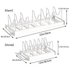Pot Lid Organizer Rack - 7 Compartment Kitchen
