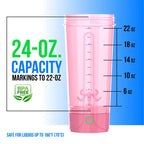 VELOMIX 24oz Rechargeable Protein Shaker Bottle