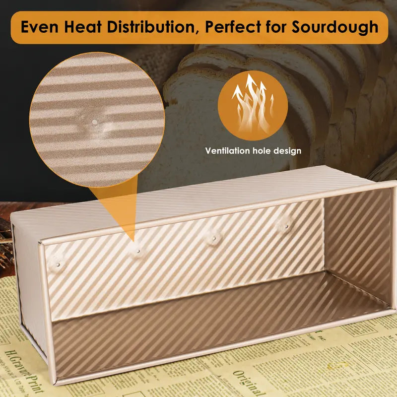 13×5 Inch Pullman Loaf Pan with Lid