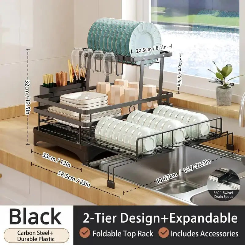 【Summer Deals】2-Tier Over Sink Dish Drying Rack