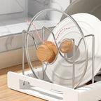 Pot Lid Organizer Rack - 7 Compartment Kitchen