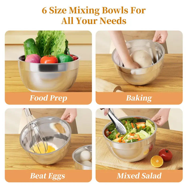 6-Piece Mixing Bowl Set with Lids
