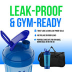 VELOMIX 24oz Rechargeable Protein Shaker Bottle