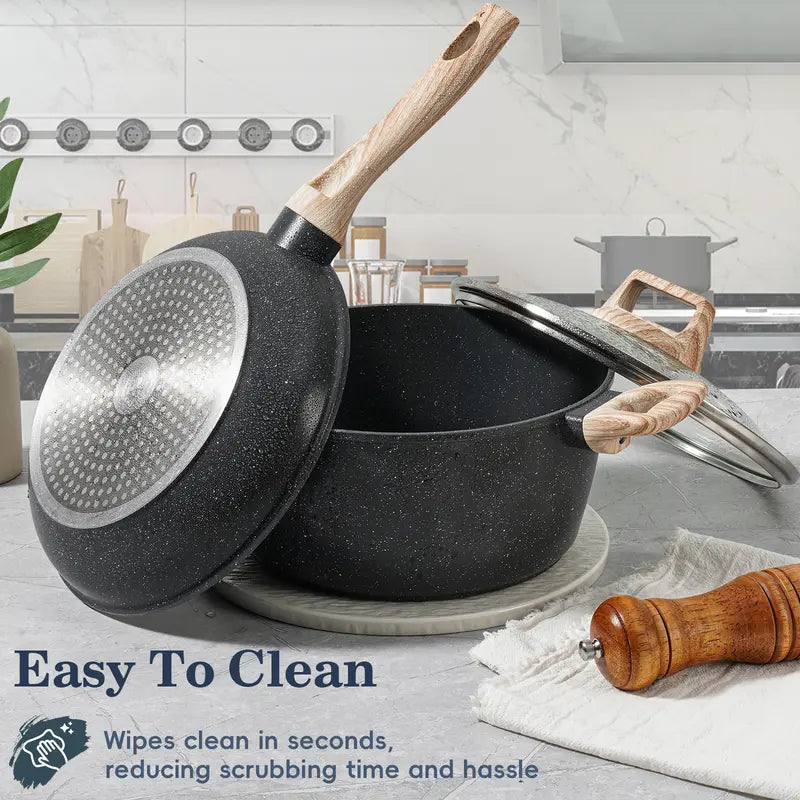 12-Piece Non-Stick Cookware Set | Granite Coating