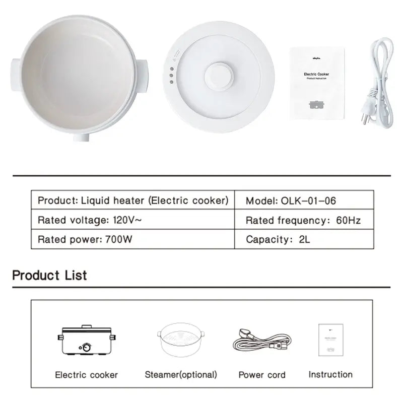 Olayks Portable Electric Hot Pot – Cook Anywhere