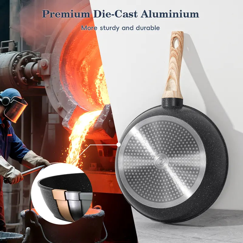 12-Piece Non-Stick Cookware Set | Granite Coating