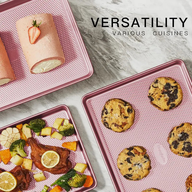 Diamond Texture Non-Stick Baking Sheet Set
