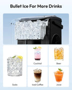 EUHOMY Portable Ice Maker – 26Lbs/Day