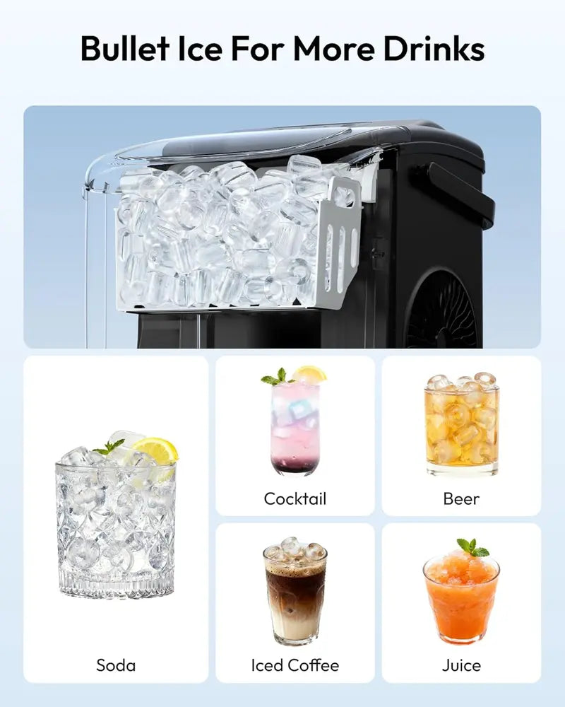 EUHOMY Portable Ice Maker – 26Lbs/Day