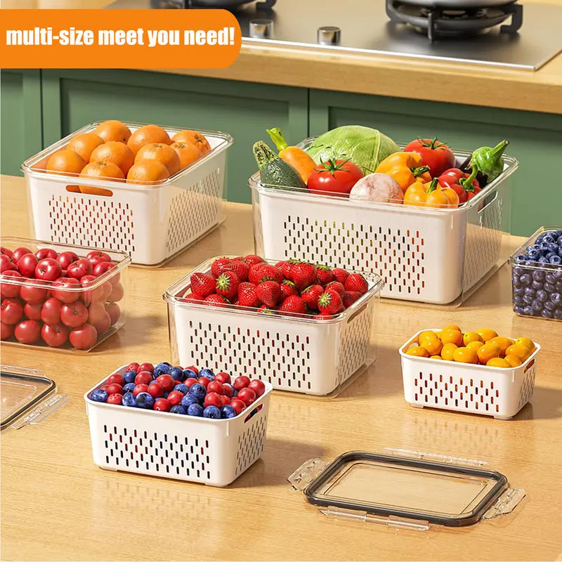 5-Pack Stackable Fridge Storage Containers