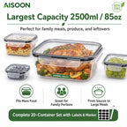 40-Piece Airtight Food Storage Containers Set