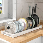 Pot Lid Organizer Rack - 7 Compartment Kitchen