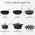 12-Piece Non-Stick Cookware Set | Granite Coating