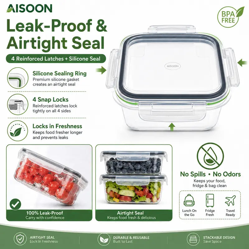 40-Piece Airtight Food Storage Containers Set