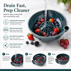Self-Spinning Berry Washing Bowl