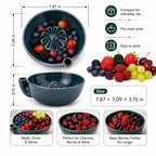 Self-Spinning Berry Washing Bowl