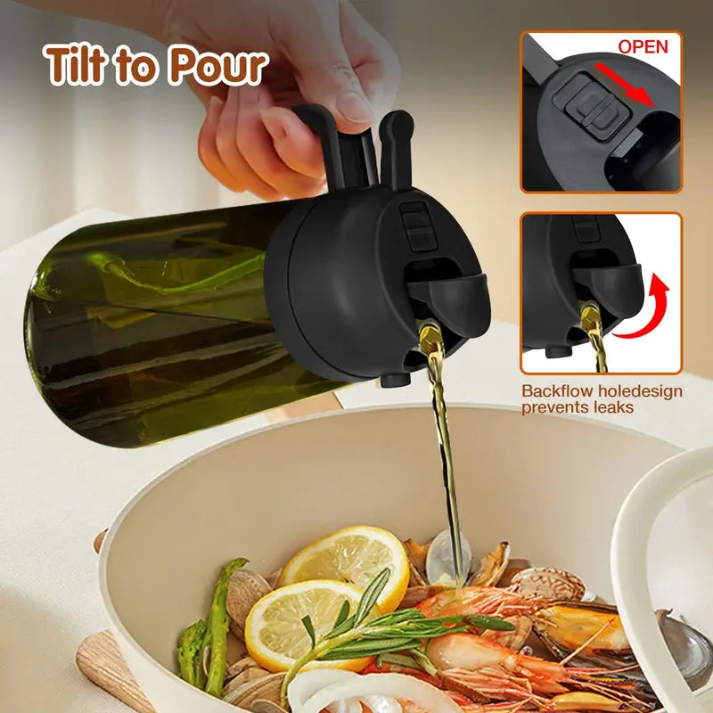 2-in-1 Olive Oil Sprayer & Dispenser