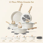 12-Piece Non-Stick Cookware Set | Granite Coating