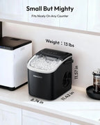 EUHOMY Portable Ice Maker – 26Lbs/Day