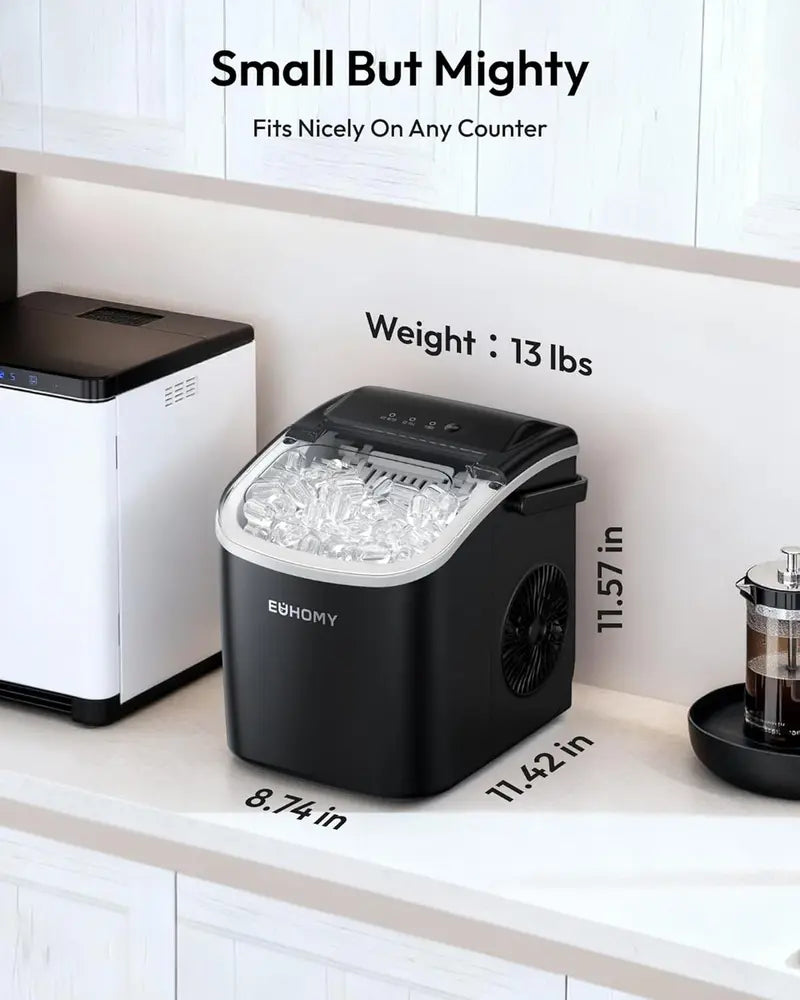 EUHOMY Portable Ice Maker – 26Lbs/Day