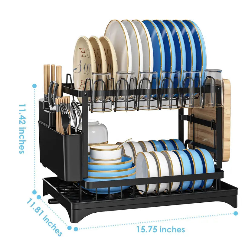 【Summer Deals】2-Tier Over Sink Dish Drying Rack